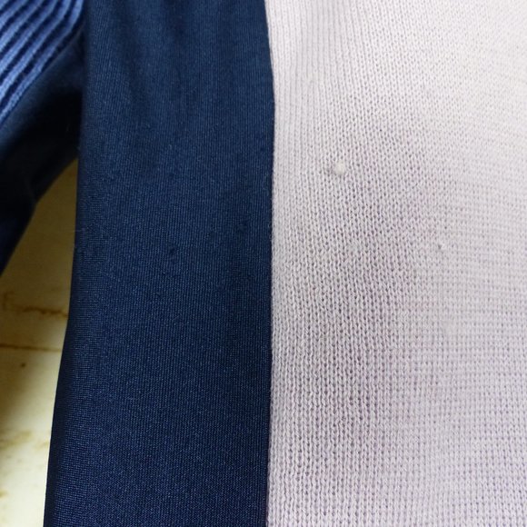 Vintage Avalanche Lasley-Seattle Sweater Women S Pink Blue Striped Half Zip Wool - Picture 9 of 12